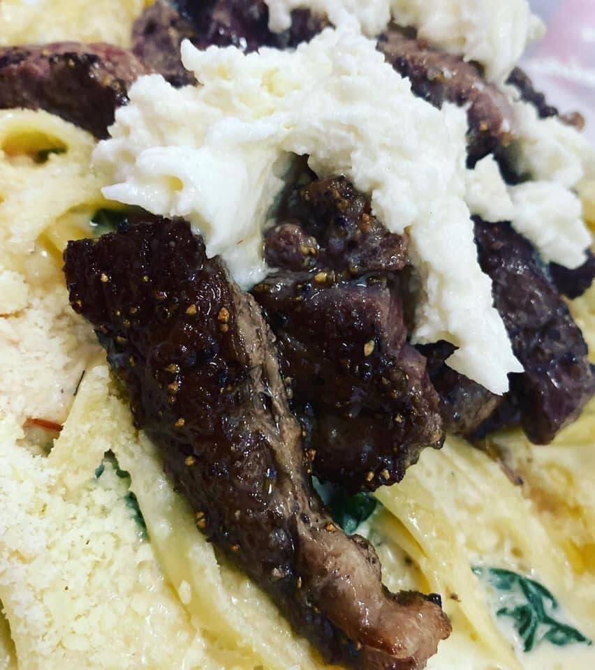 Steak Fettuccine Florentine